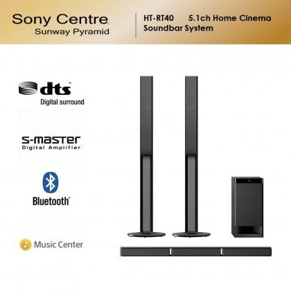 HT-RT40 - 5.1 ch Home Cinema Soundbar System - Sony 600W